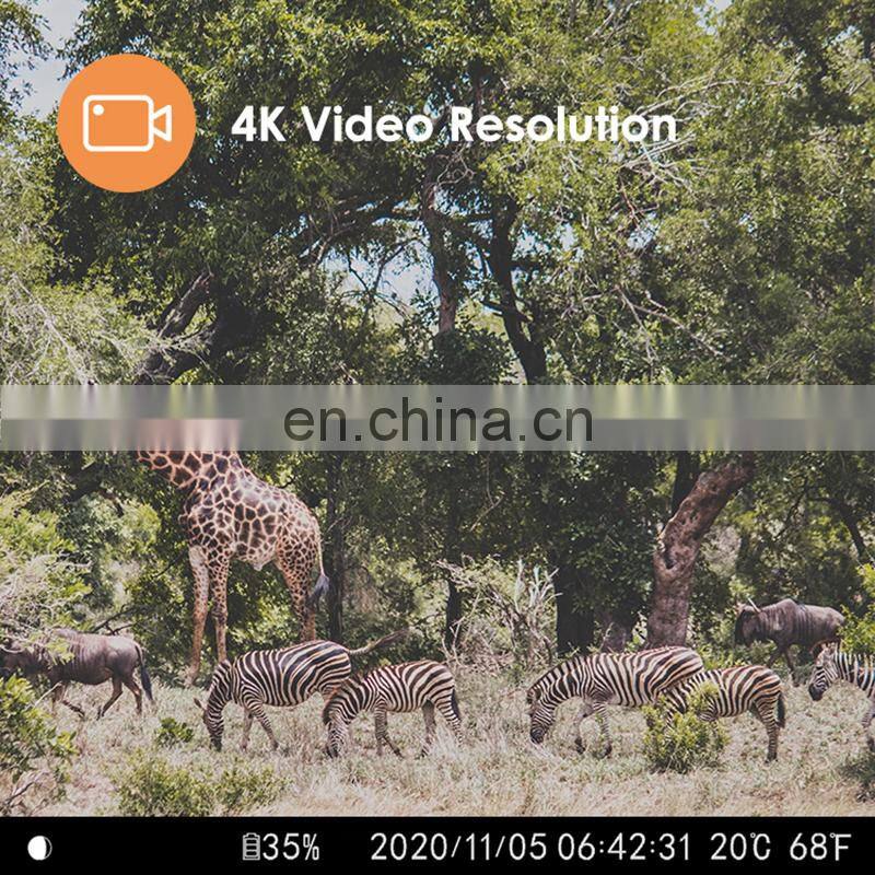 2021 hot new 4K WIFI Hunting Camera APP Control Real Time Animal Monitor with Solar Panel