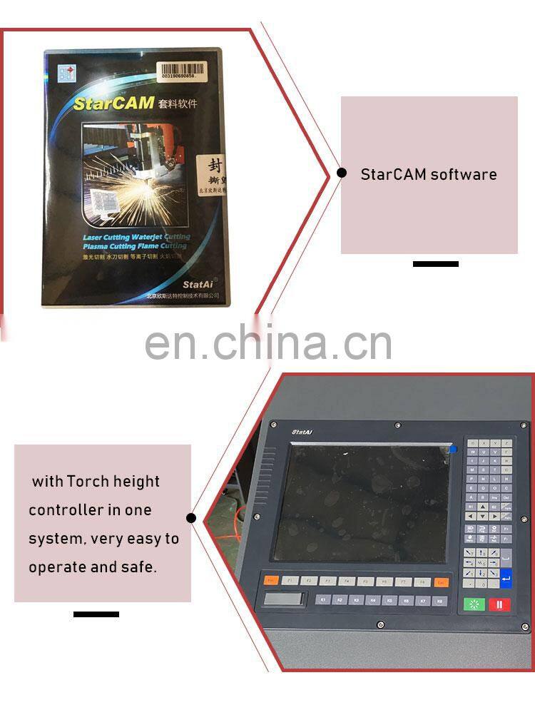 Professional CNC Metal Cutting Machine 1325 1530 Plasma Cutters for Sale with Start Control System