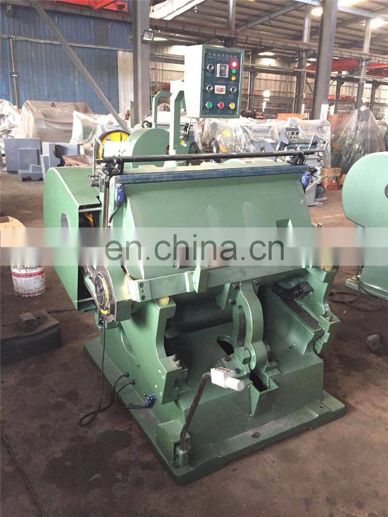 ML750 Manual Fed Carton Flatbed Die Cutting and Creasing Machine, corrugated cardboard Paper platen punching press