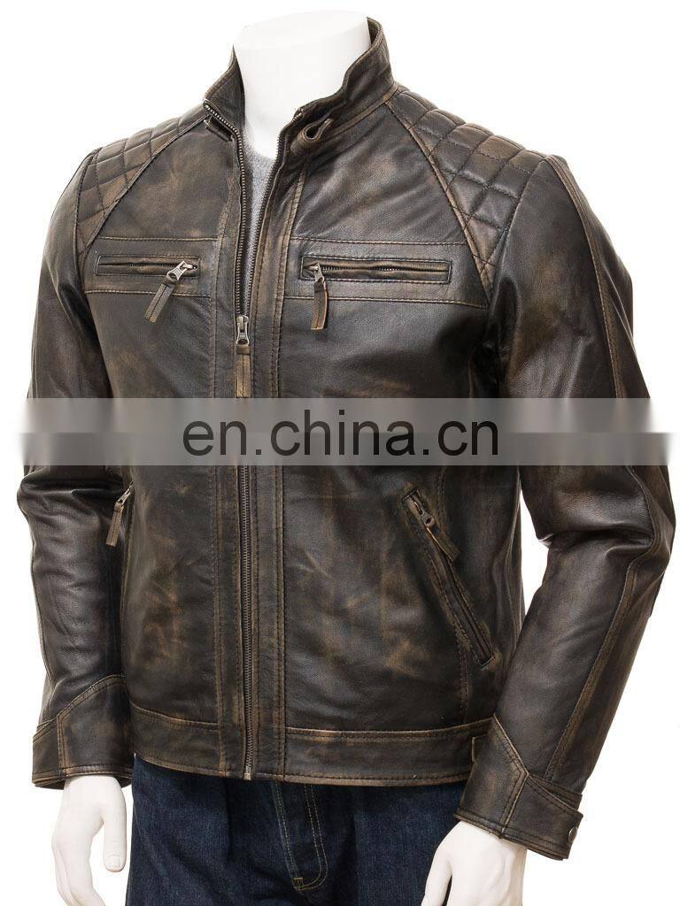 high quality sheep leather fashion jacket men