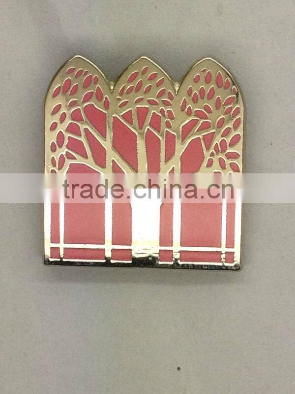 Custome metal gift epola badge / imitation lapel pins check pattern tartan design