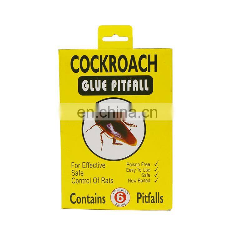 6 traps packing cockroach glue pitfall/cockroach traps roach pest  type super glue trap of cockroach