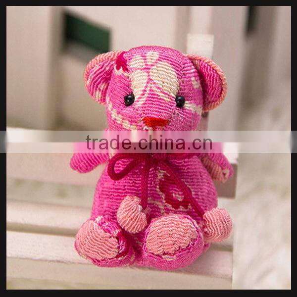 cute high quality plush stuffed bear keychain on promotion