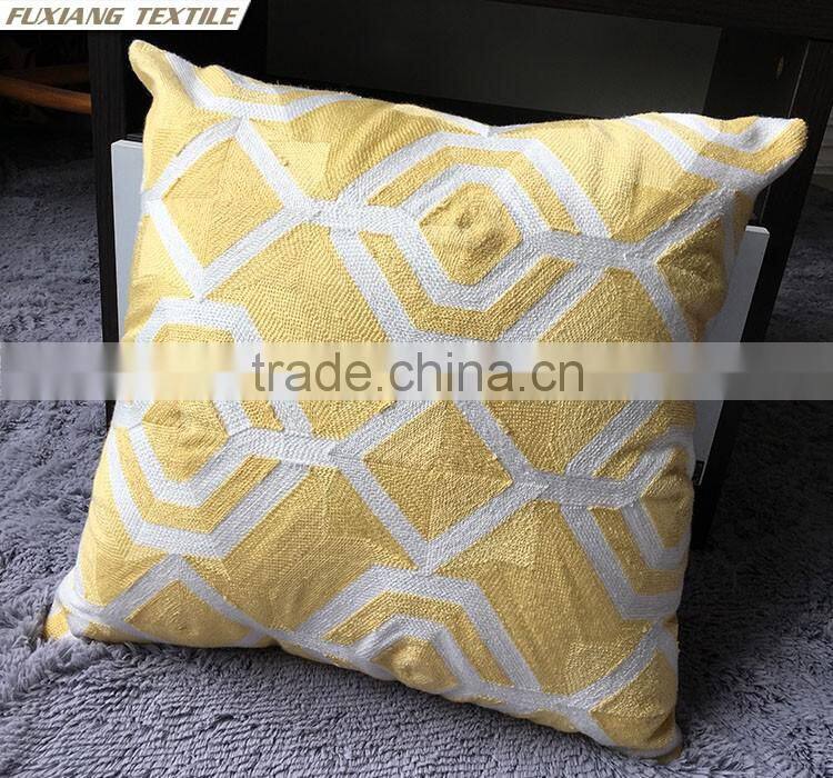 Crewel Embroidery Cotton canvas pillow