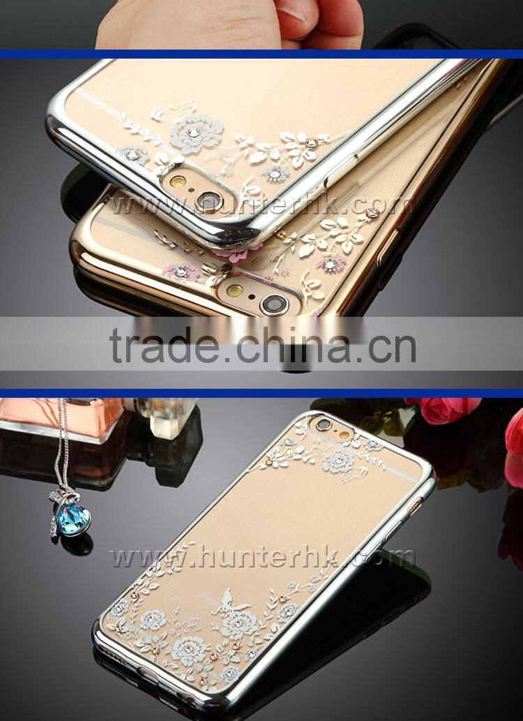 Printed Electroplate Gel Case For iphone6S