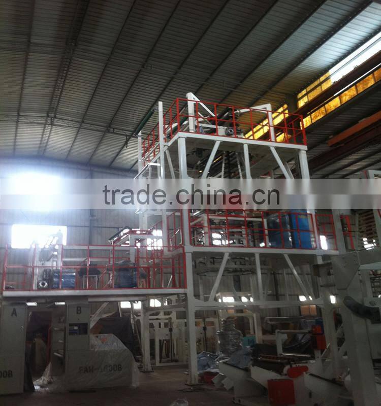 PE film making machine / film blowing machine / A+B+C Three-layer co-extrusion film blowing machine