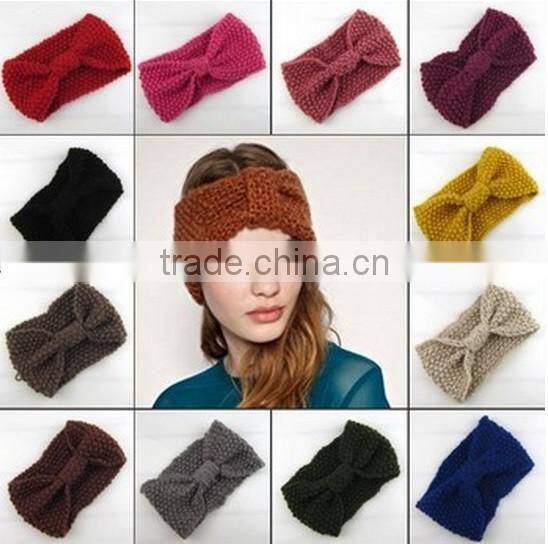 Wholesale Crochet Knitted Winter Fashion Girl Headband