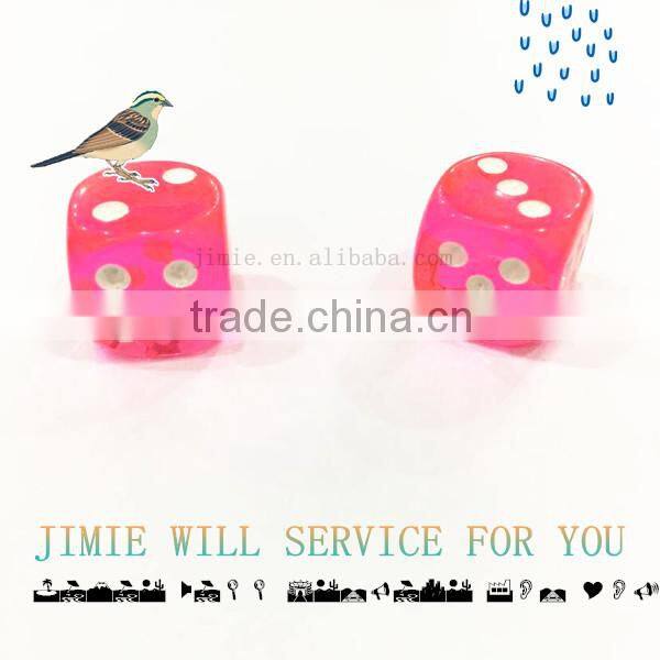 15mm round corner loaded dice with number engraved