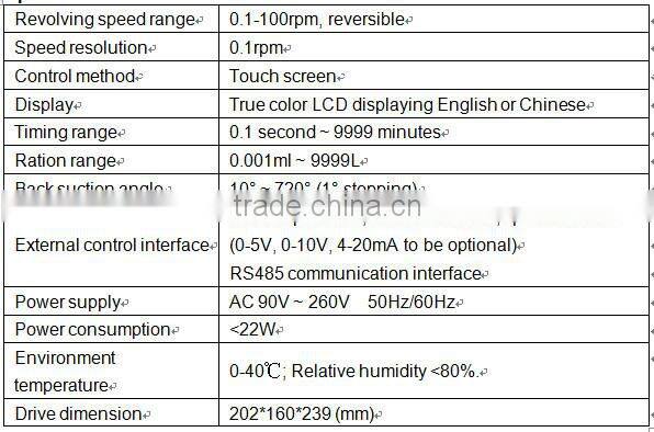 High Precison Small Flowrate Peristaltic Pump with Low Cost