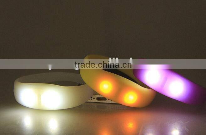 Hot Selling voice control led bracelet sound activated glow bracelet for party clubs concerts dancing christmas