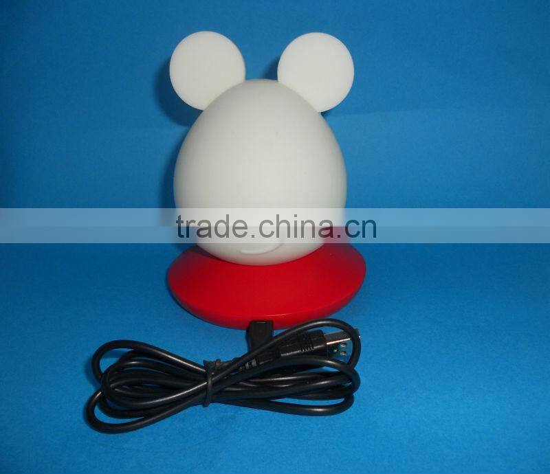 Micro USB LED night light with thermometer