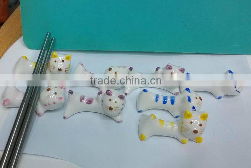 High quality Creative love birds decoration ceramics chopsticks holder chopsticks rack rest