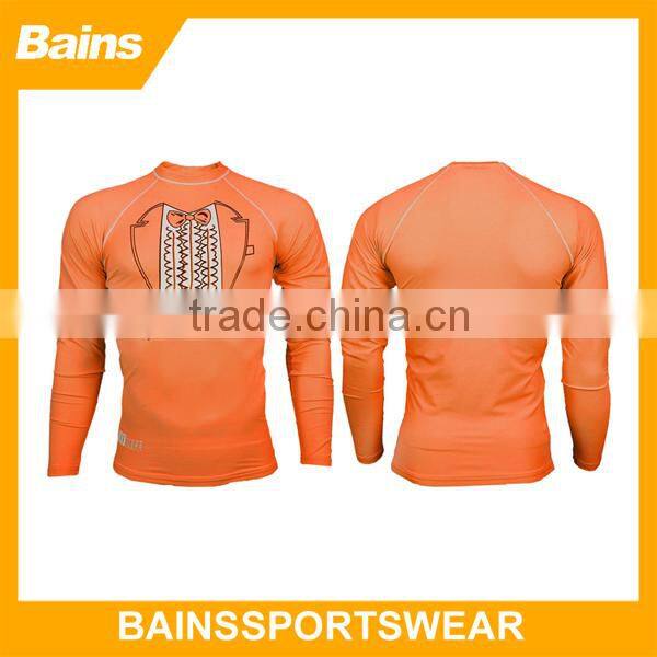2016 lycra custom compression shirt men softextile