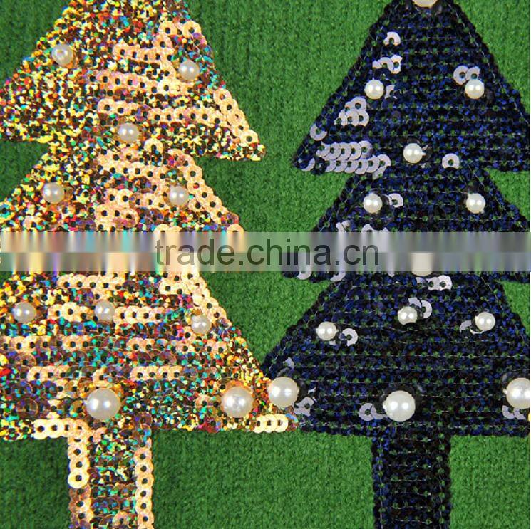 Winter knitting wear lady Christmas tree green fashion wool pullover sweater