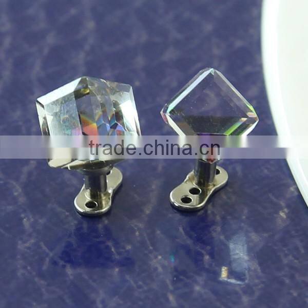 Top beautiful stone titanium base implant piercing microdermal body jewelry