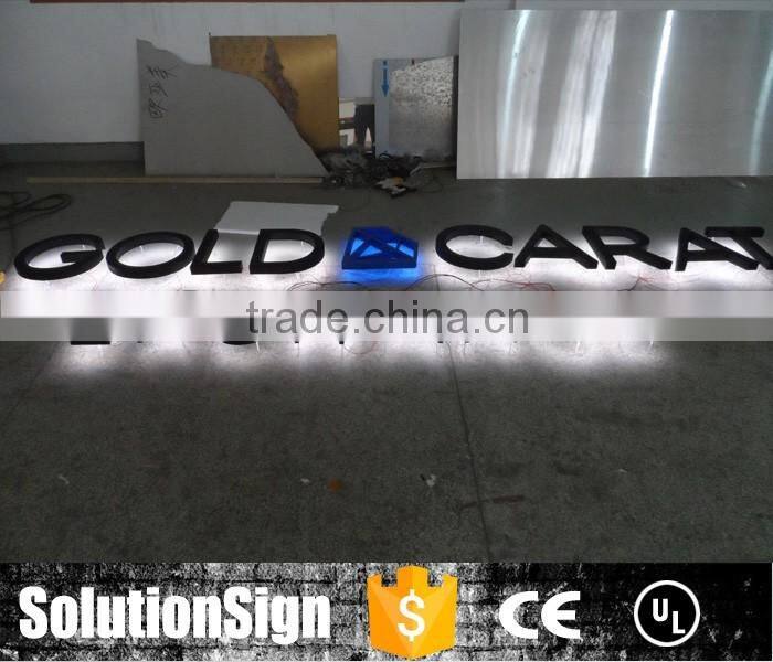 Custom led backlit stainless steel signs channel letters