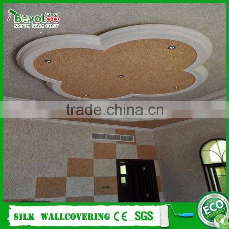3D wall panel cotton wall coat fibre decor wall coating