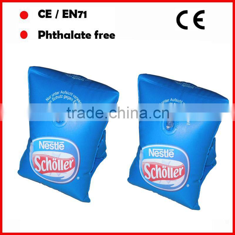 Pretty printed inflatable swimming armrings for kids inflatable armbands