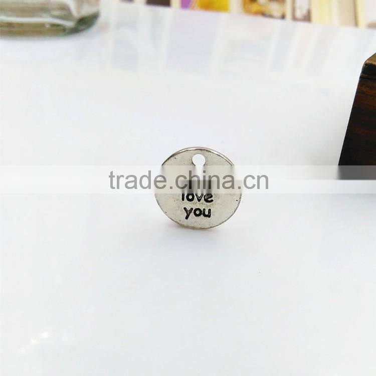 Silver I Love You Word Charms Personalized Letter Charm for Jewelry Making