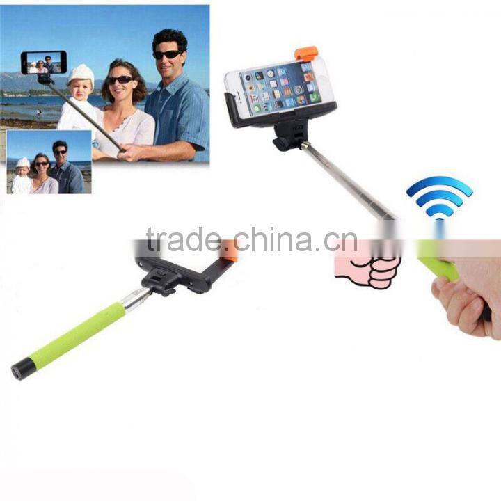 Extendable Selfie Handheld Stick Monopod with Adjustable Phone Holder and Bluetooth Wireless Remote Shutter