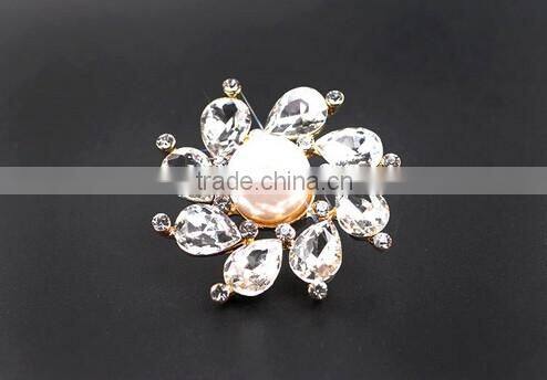 >< BEST SELLING pearl Rhinestone flower earring/