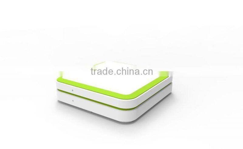 Multifunction stackable power bank with solar panel, wireless panel, fan model