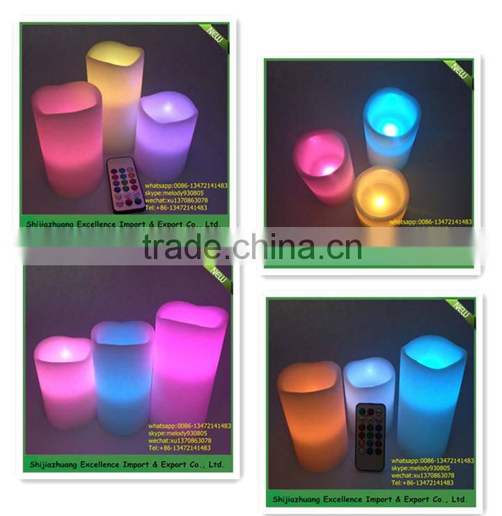 2016 hot sale remote control led candles lights for centerpieces in china