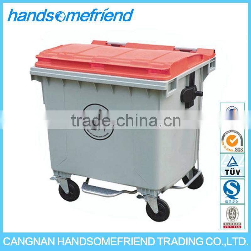 1100 liters plastic trash can,large plastic dustbin,garbage container