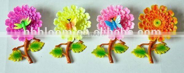 5 inch Plastic Peony Flowers Refrigerator Magnet
