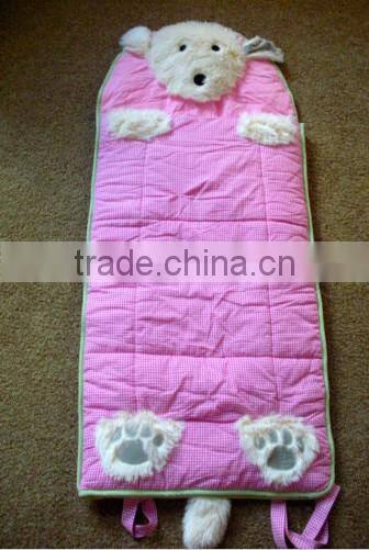 children kids baby cartoon portable sleeping bag/ baby dog shape nap mat slumber bag boys girls new