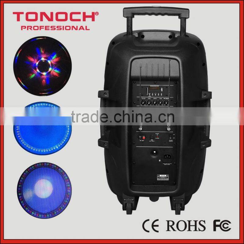 Best Seller 10 Inch 100W Karaoke Speakers With Two VHF Microphone