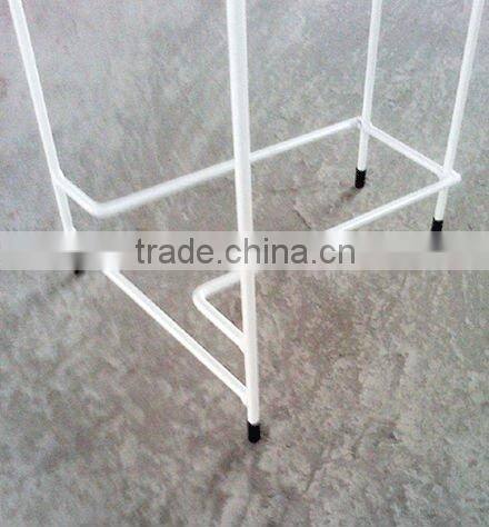 White powder coated supermarket water bottle display stands