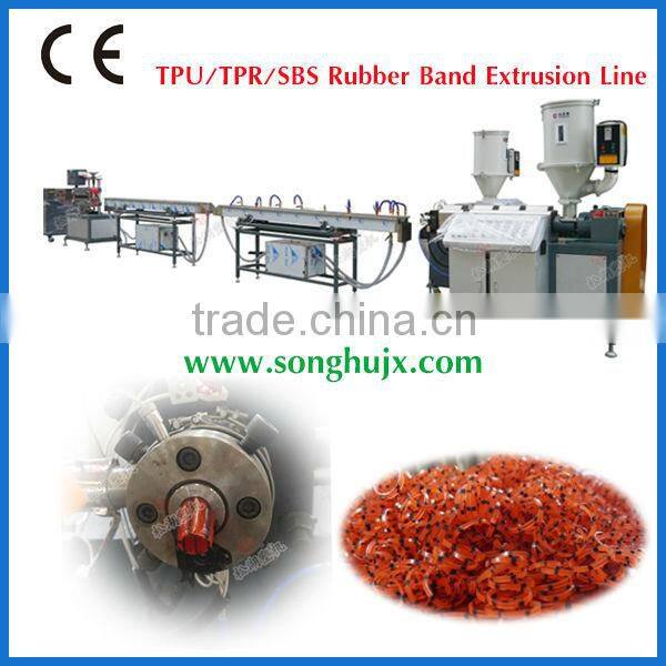 overseas service center available TPR material single color rubber band making machine