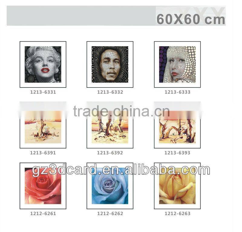 3D lenticular picture for Marilyn and Lady Gaga for living room