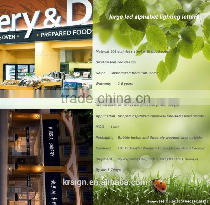 Customize Shape and led channel letter sign box for advertising