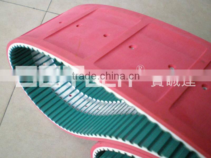 PU Timing Belt with Rubber & Punching holes