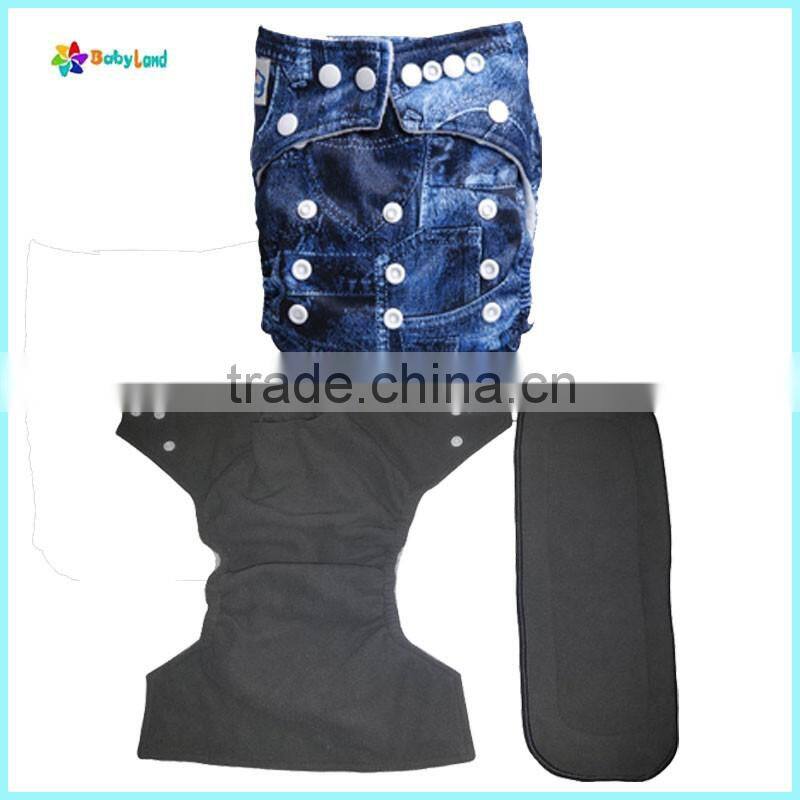 2015 Babyland New Arrival Print Wholesale Bamboo AIO Modern Cloth Diaper