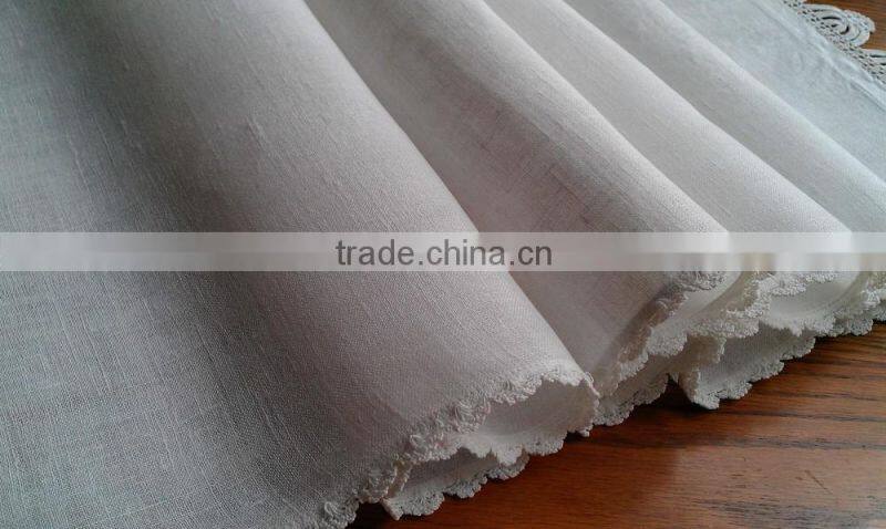 Crochet lace cotton table runner