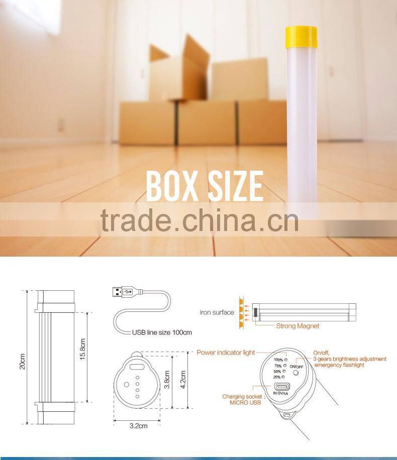 5200mA battery powered led rechargeable hand camping lamp