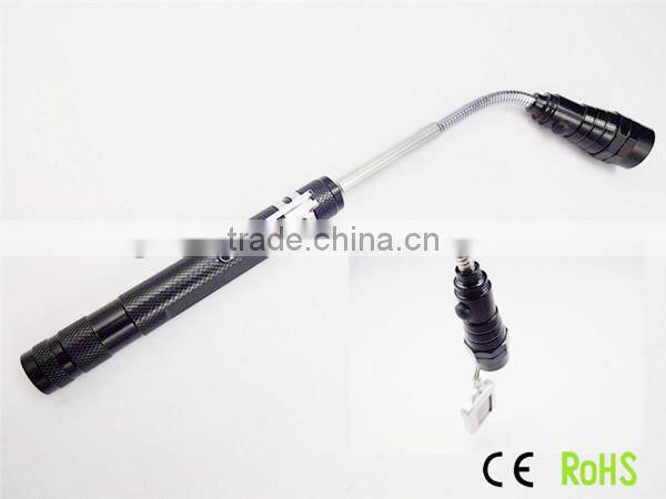GS-8040 aluminium best flexible light 3 LED pick up flashlight with magnet