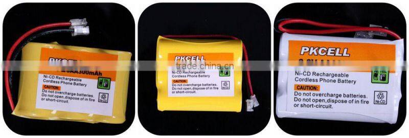 Cordless Phone Use PK-0105 2/3AAA NI-CD 3.6V Rechargeable Battery Pack