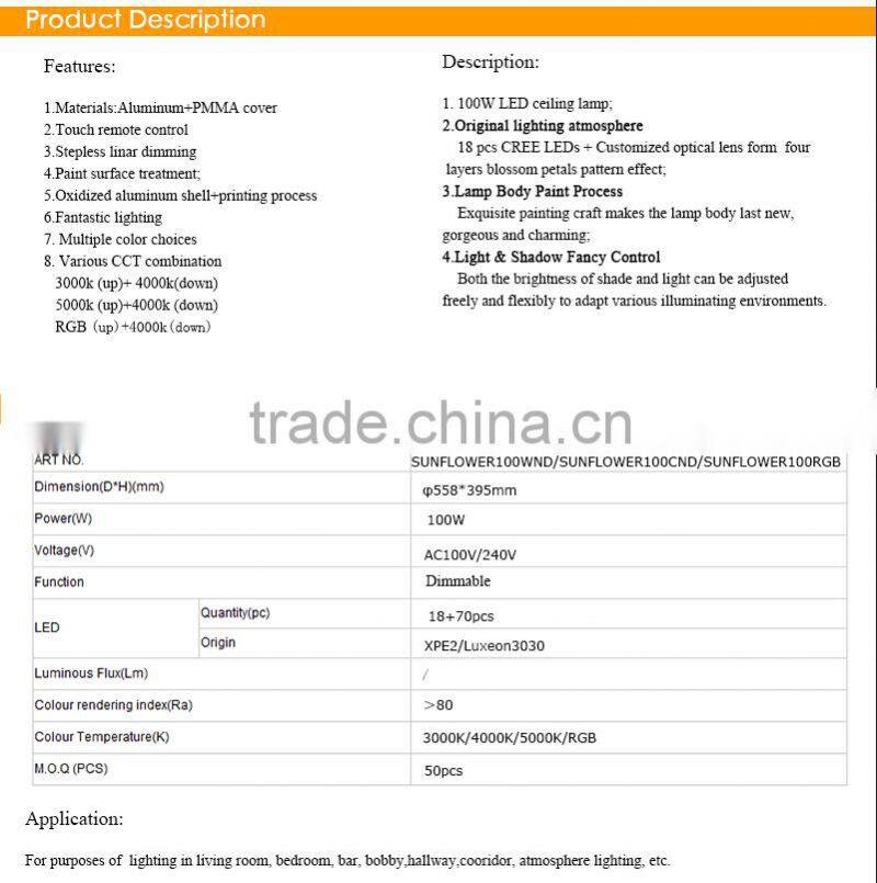 Original design colorful LED Ceiling Lamp