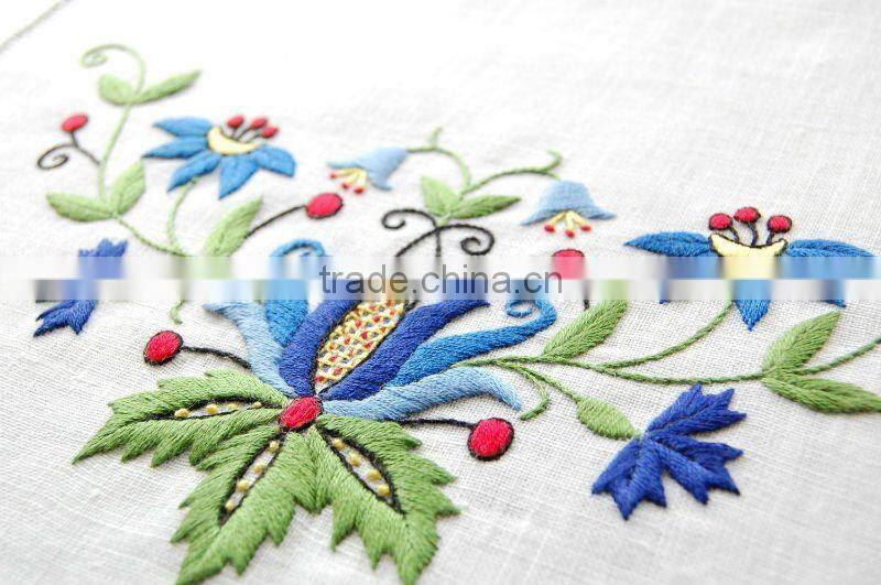 hand made embroidery table runner