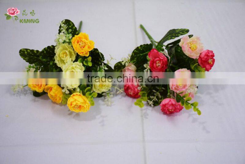 Natural looking low price wholesale 5 heads artificial flower