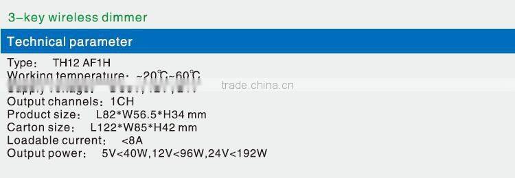 DC12V 8A ABS shell knob-prerated controller/Dimmer for led strip light
