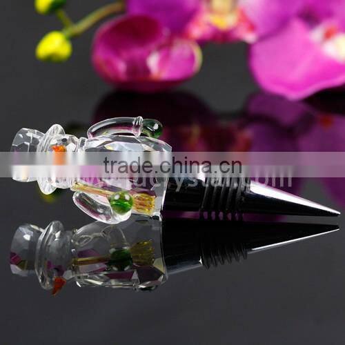 Golf shape crystal bottle stopper, wine stoppers for small crystal gift