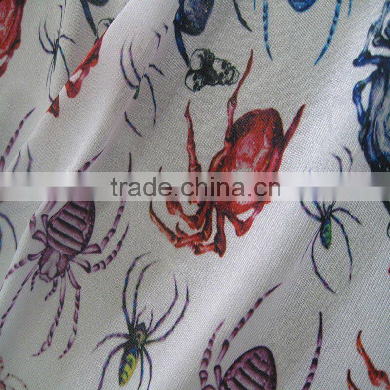 polyester spandex spider crab dress fabrics