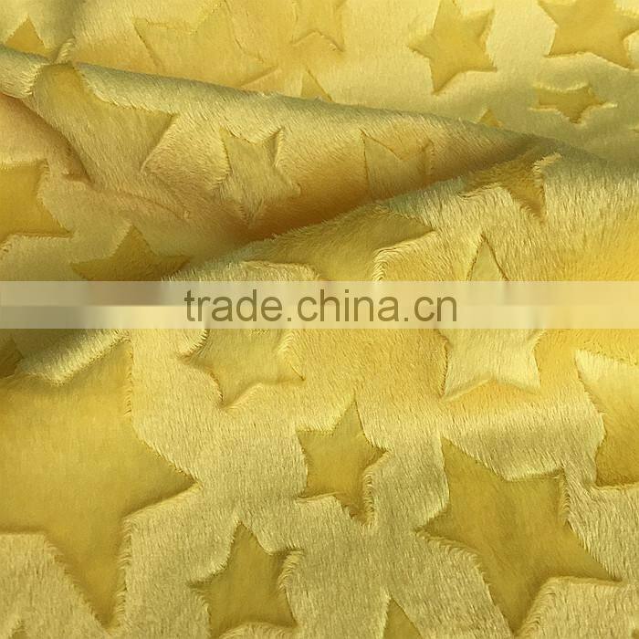 China Professional Minky Producer 14 Colors Cuddle Soft Star Minky Material