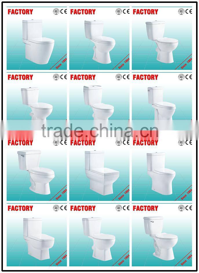 Wall hung ceramic toilet and P-Trap sanitary ware European Toilet flushometer toilet bowl