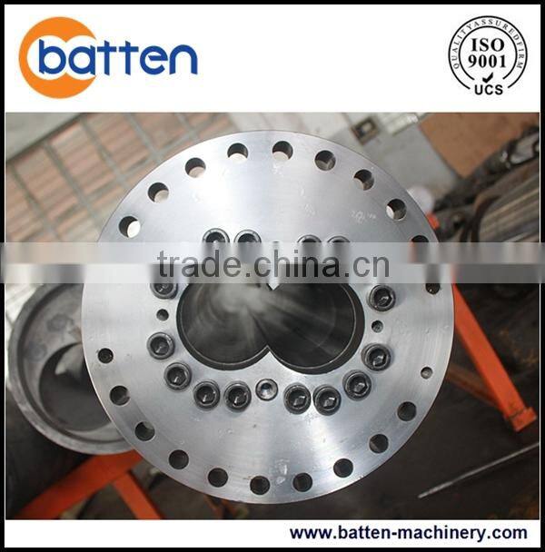 PVC pipe parallel twin screw and barrel plastic extruder machine